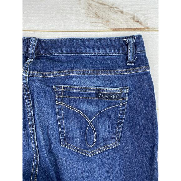 Calvin Klein Jeans Womens 32/14 Blue Ultimate Boot Cut Stretch Denim Dark Wash - Picture 10 of 10